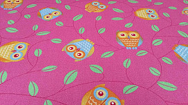 Tappeto per camerette per ragazze HAPPY OWL