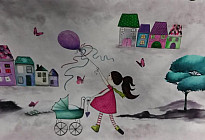 Tessuto decorativo per bambini BAMBINA