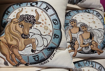 Fodere per cuscini arazzo con SEGNI ZODIACALI