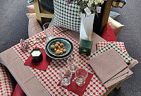 Elegante zona pranzo all'aperto