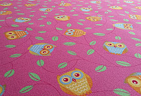 Tappeto per camerette per ragazze HAPPY OWL