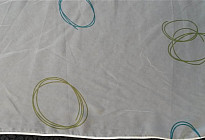 Tende voile viola e verde turchese ruote altezza 180cm