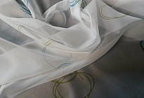 Tende voile viola e verde turchese ruote altezza 180cm