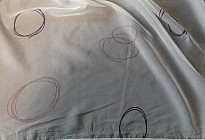 Tende voile viola e verde turchese ruote altezza 180cm
