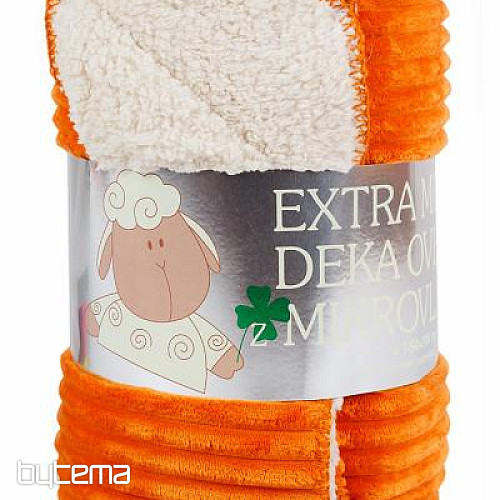 coperta in microfibra EXTRA SOFT SHEEP velluto a coste - ruggine