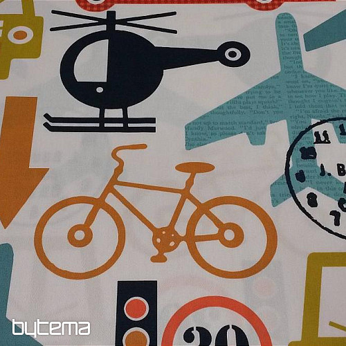 Tessuto decorativo per bambini TRANSPORT, TRAFFIC