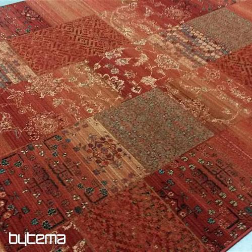 Tappeti di lusso in lana ROYAL PATCHWORK rosso