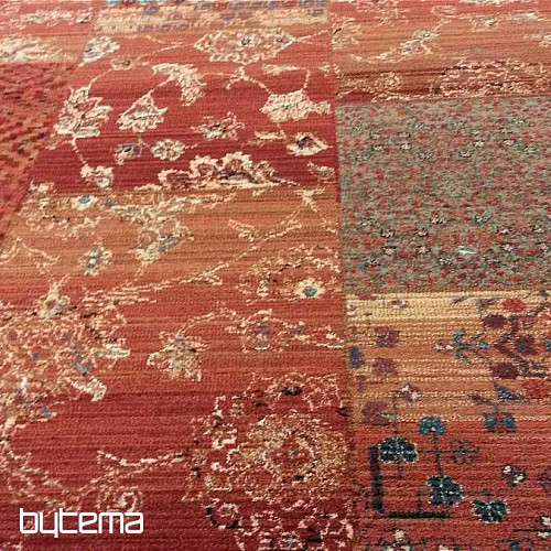 Tappeti di lusso in lana ROYAL PATCHWORK rosso