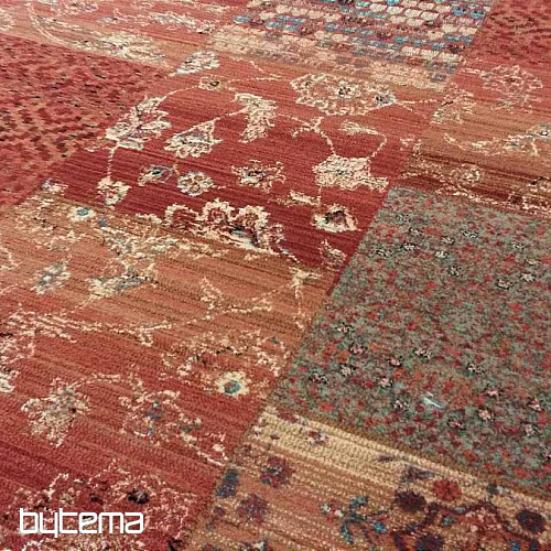 Tappeti di lusso in lana ROYAL PATCHWORK rosso