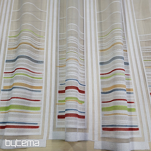Tenda per bambini su una vetrata - jacquard Strisce colorate