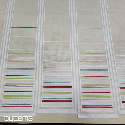 Tenda per bambini su una vetrata - jacquard Strisce colorate