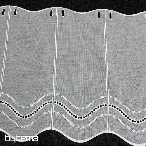 Tenda moderna ricamata V52 bianco panna