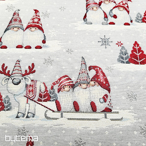 Tessuto arazzo ELFI DI NATALE