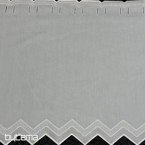 Tenda moderna ricamata G bianca