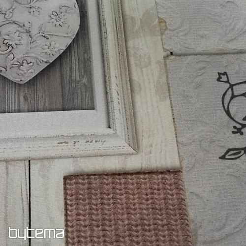 Tessuto decorativo CUORE 3D IN CORNICE