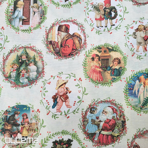 Tessuto per decorazioni natalizie VICTORIAN CHRISTMAS