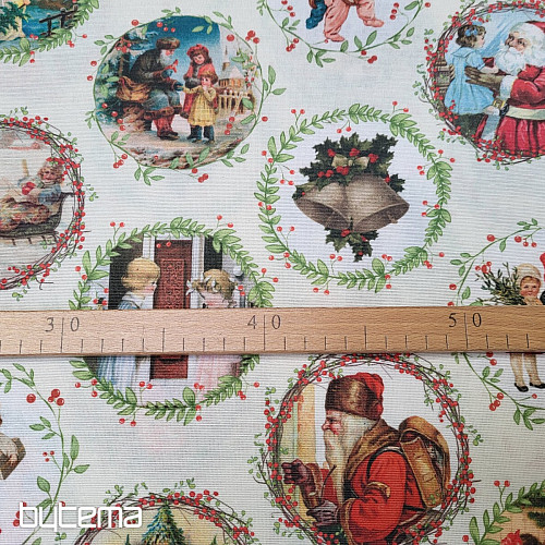 Tessuto per decorazioni natalizie VICTORIAN CHRISTMAS