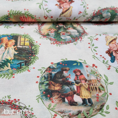 Tessuto per decorazioni natalizie VICTORIAN CHRISTMAS