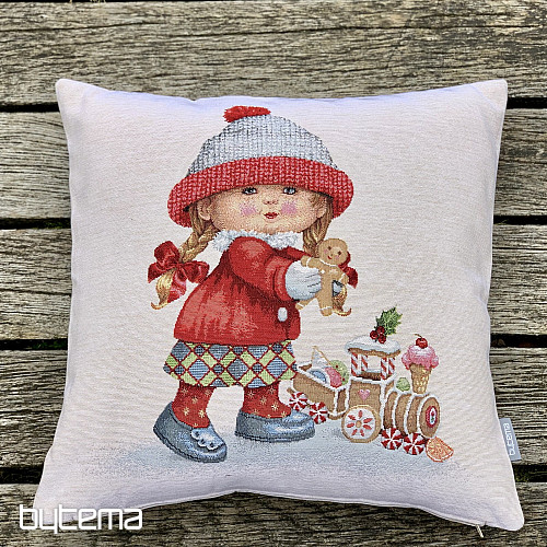 Copri arazzo natalizio RAGAZZA CON UN GIOCATTOLO