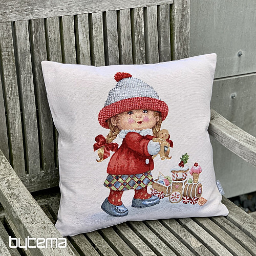 Copri arazzo natalizio RAGAZZA CON UN GIOCATTOLO