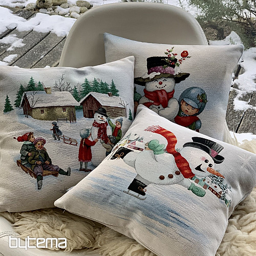 Arazzo natalizio PUPAZZO DI NEVE SUI PATTINI