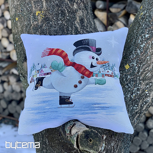 Arazzo natalizio PUPAZZO DI NEVE SUI PATTINI