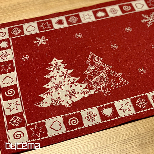 Impostazione della tabella Albero di Natale rosso