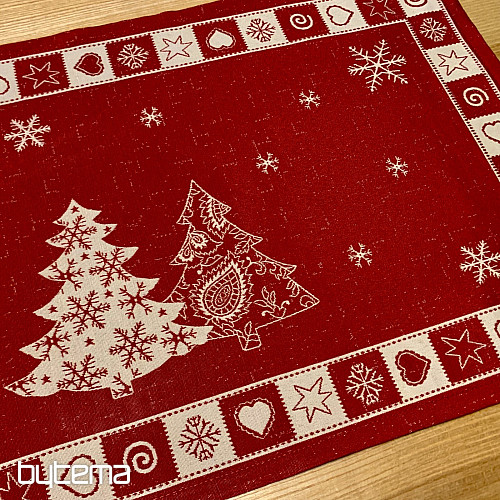 Impostazione della tabella Albero di Natale rosso