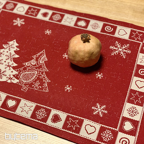Impostazione della tabella Albero di Natale rosso