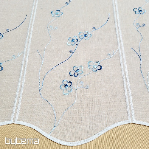 Tenda in vetro colorato RICAMO BLU