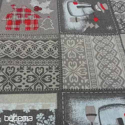 Tessuto decorativo natalizio Pupazzo di neve I