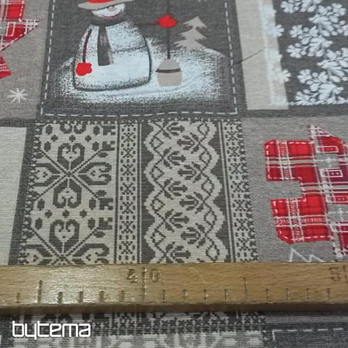 Tessuto decorativo natalizio Pupazzo di neve I