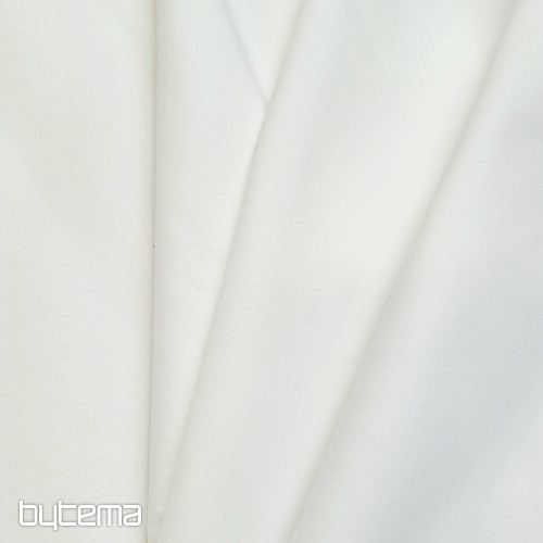 SOLITUDE SATIN Tessuto di cotone bianco