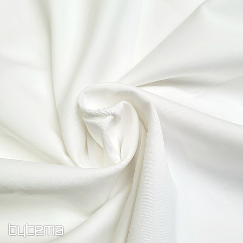 SOLITUDE SATIN Tessuto di cotone bianco