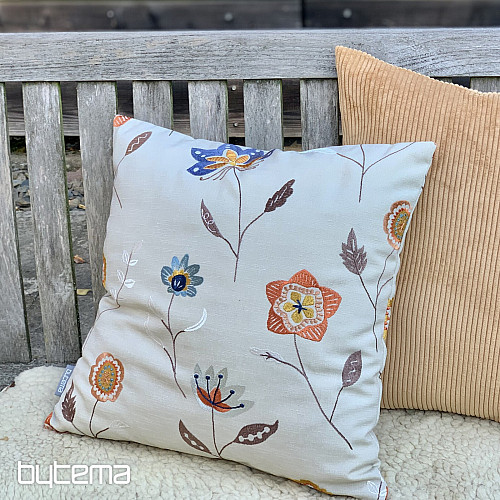 Fodera per cuscino ricamata RICHMOND beige