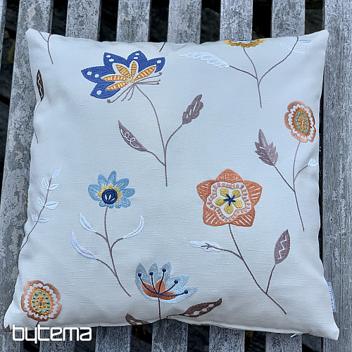 Fodera per cuscino ricamata RICHMOND beige