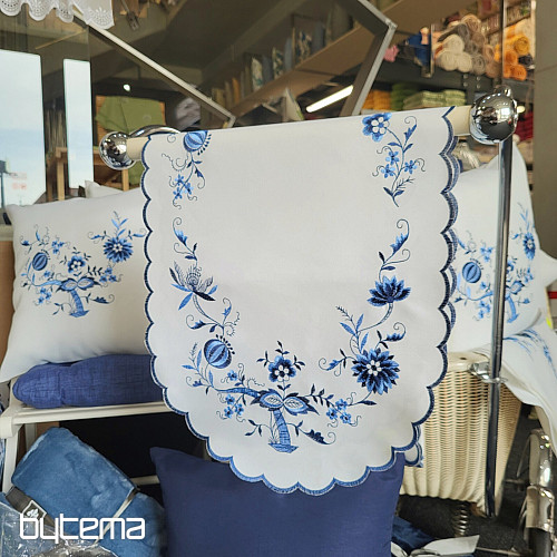 Tovaglie ricamate CIPOLLA BLU-BIANCO