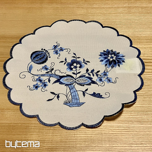 Tovaglie ricamate CIPOLLA BLU-BIANCO