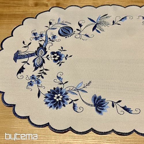 Tovaglie ricamate CIPOLLA BLU-BIANCO