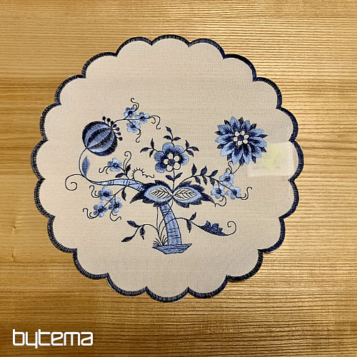 Tovaglie ricamate CIPOLLA BLU-BIANCO