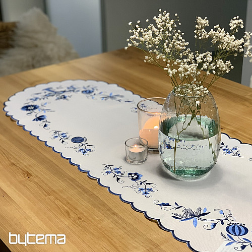 Tovaglie ricamate CIPOLLA BLU-BIANCO