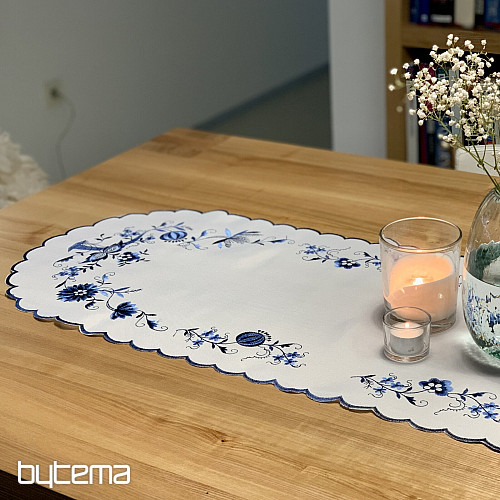 Tovaglie ricamate CIPOLLA BLU-BIANCO