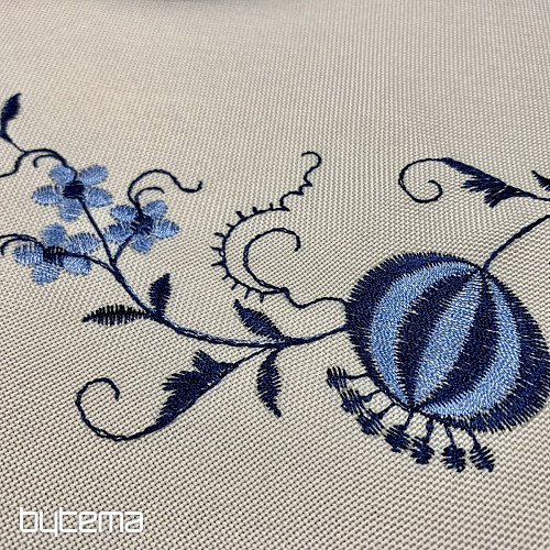 Tovaglie ricamate CIPOLLA BLU-BIANCO