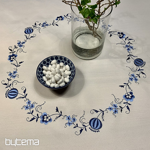 Tovaglie ricamate CIPOLLA BLU-BIANCO