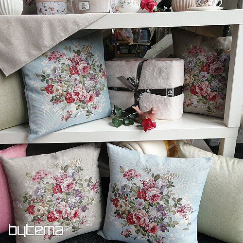 Fodera per cuscino arazzo FIORE BLU