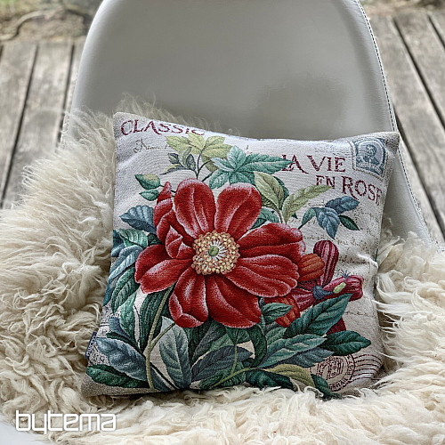Federa per cuscino FIORE - CARTOLINA ROSSO