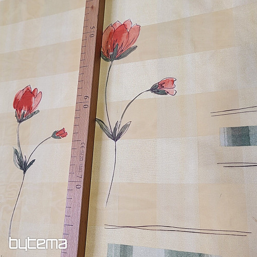 TENDA GIALLA CON I FIORI