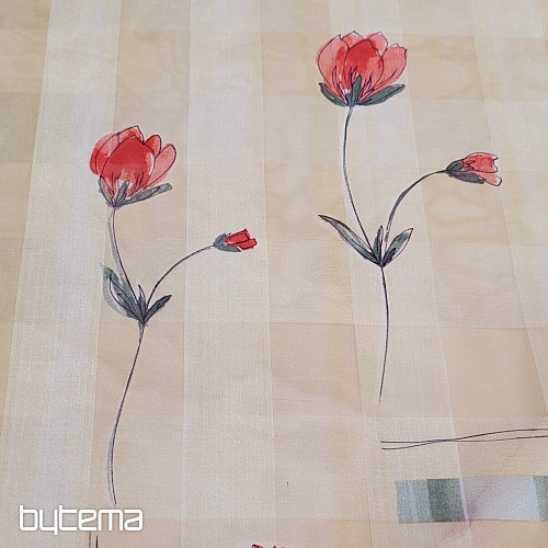 TENDA GIALLA CON I FIORI