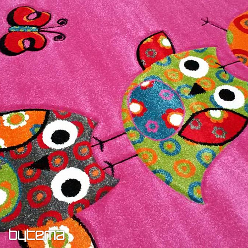 Tappeto per bambini GUFO e GUFO rosa