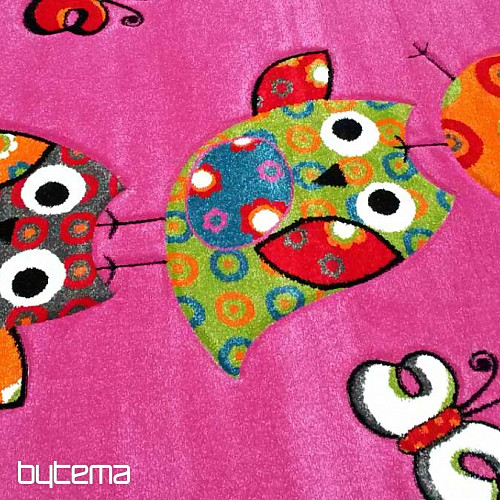 Tappeto per bambini GUFO e GUFO rosa
